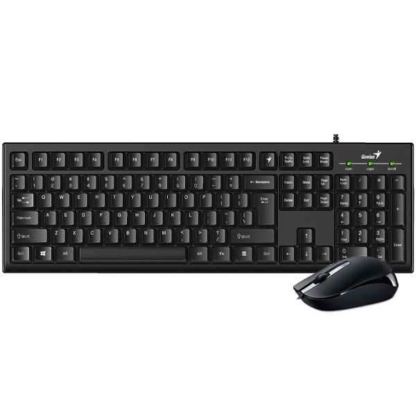 Kit tastatura + mouse Genius KM-160, cu fir, negru, USB