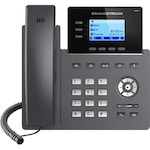 Telefon cu fir IP, Grandstream, GRP2603P, Wi-Fi, 3 linii, Negru