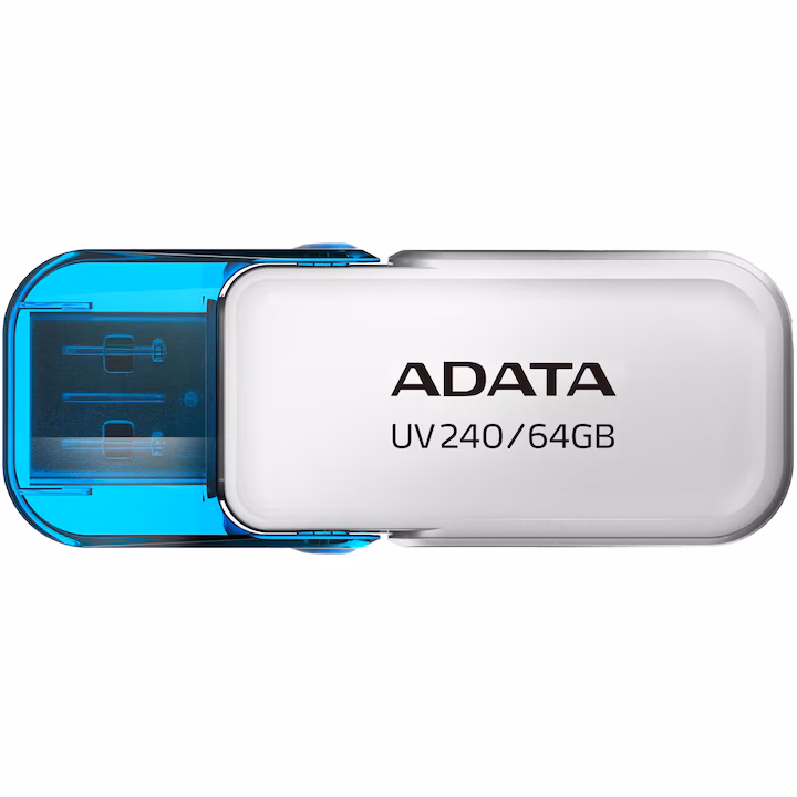 Memorie USB ADATA UV240, 64GB, USB 2.0, alb