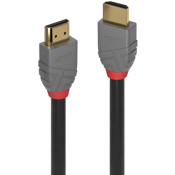 Cablu Lindy High Speed HDMI Anthra Line HDMI 2.0 Negru - imagine 3