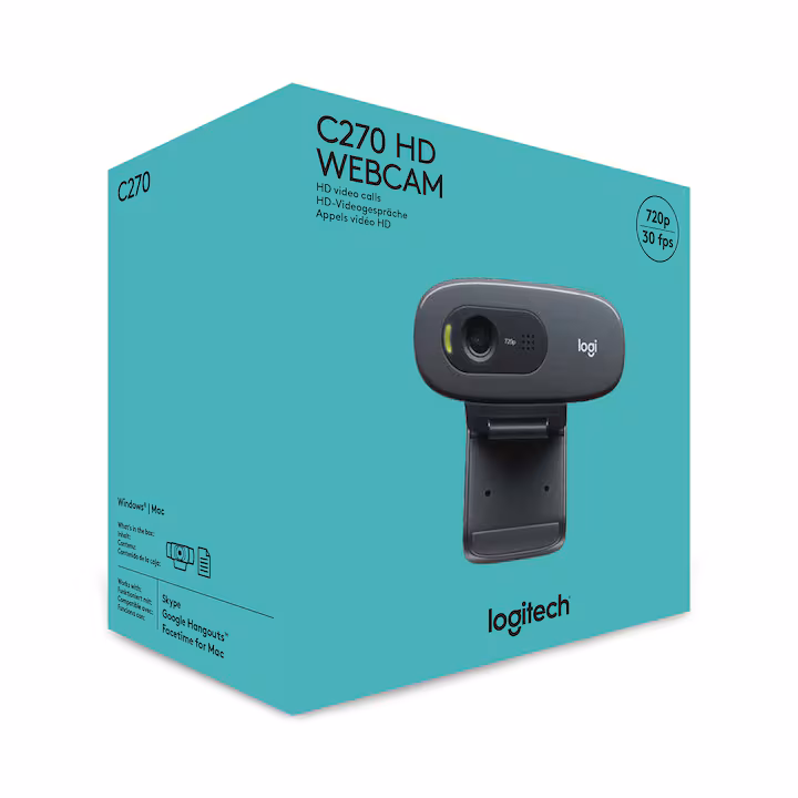 Cameră Web Logitech C270 HD 720p USB 2 Cameră Web Logitech C270