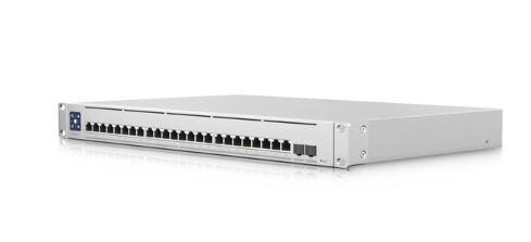 Comutator, Ubiquiti, 24 porturi, 10G RJ45, 2x25G SFP28, 100/1000/10000, Inox, Alb