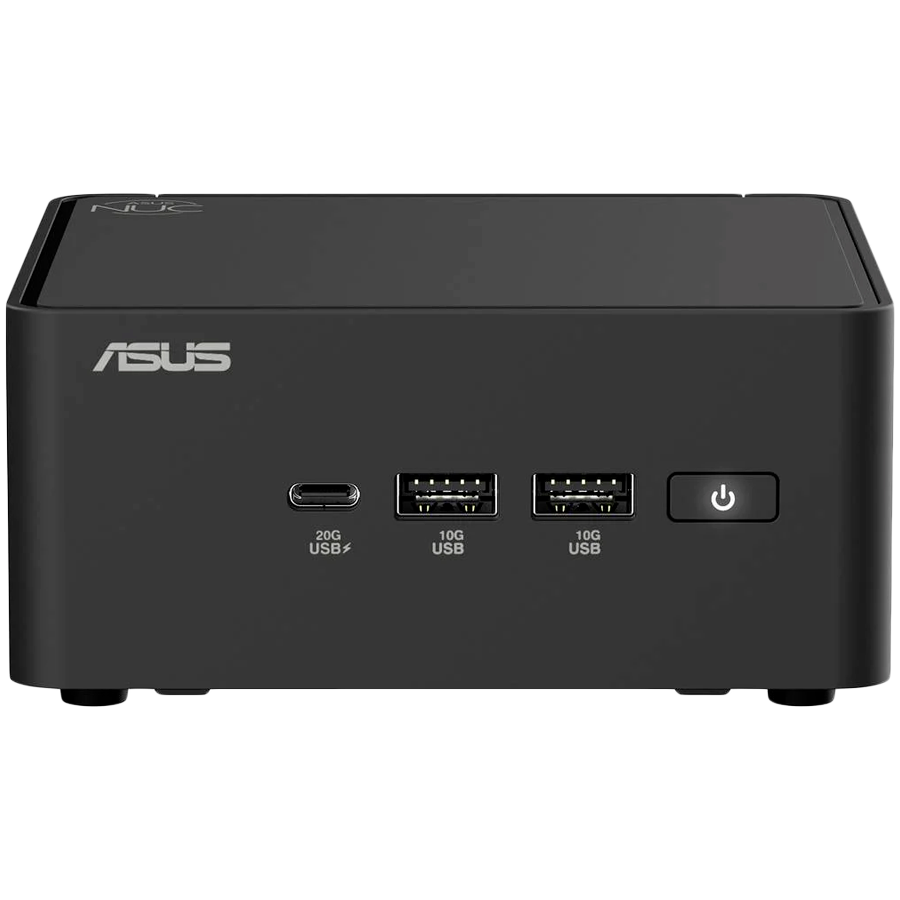 Mini PC Asus NUC 15 Pro Tall Kit/RNUC15CRHU700002 cu procesor Intel® Core™ Ultra 7 255H pana la 5.2GHz, fara RAM, fara stocare, Intel® Arc™ graphics, No OS, EU cord, Black