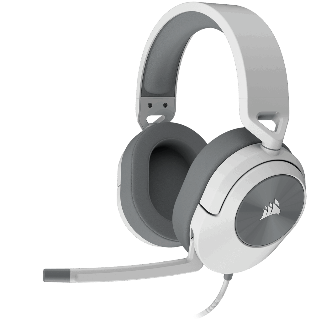 Casti gaming cu microfon Corsair HS55 Stereo, Alb