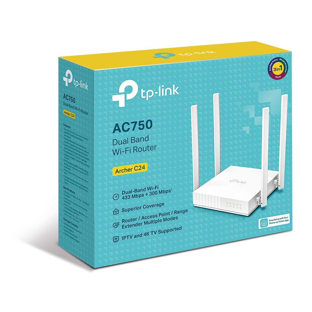 Router Wireless TP-Link Archer C24, AC750, Dual Band 4 Router Wireless TP-Link Archer C24, AC750, Dual Band - imagine 4