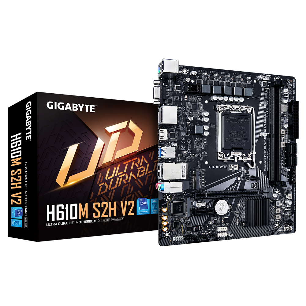 Placa de baza Gigabyte H610M S2H V2, LGA1700, DDR5, mATX