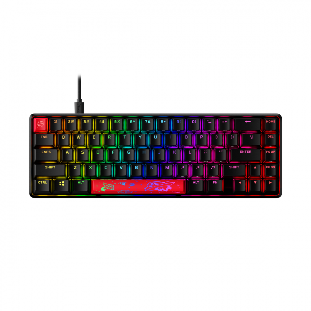 Tastatura gaming mecanica HyperX Alloy Origins 65 RGB, switch HX Red - Linear, soft NGENUITY, cablu USB-C detasabil, taste PBT double-shot, layout US, negru 1 Tastatura gaming mecanica HyperX Alloy Origins 65 RGB, switch HX Red - Linear, soft NGENUITY, cablu USB-C detasabil, taste PBT double-shot, layout US, negru