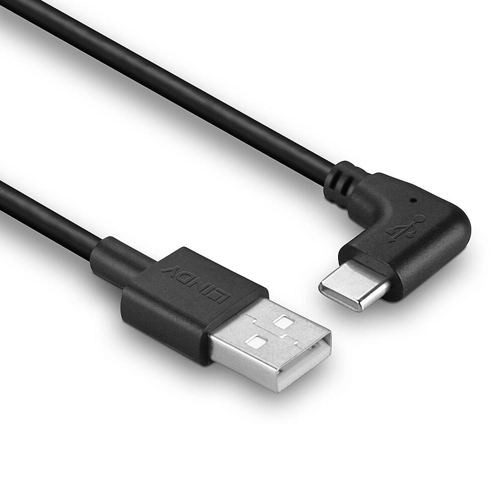 Cablu Lindy Usb C 2 90° 1M Negru 3 Cablu Lindy Usb C 2 90° 1M Negru - imagine 3