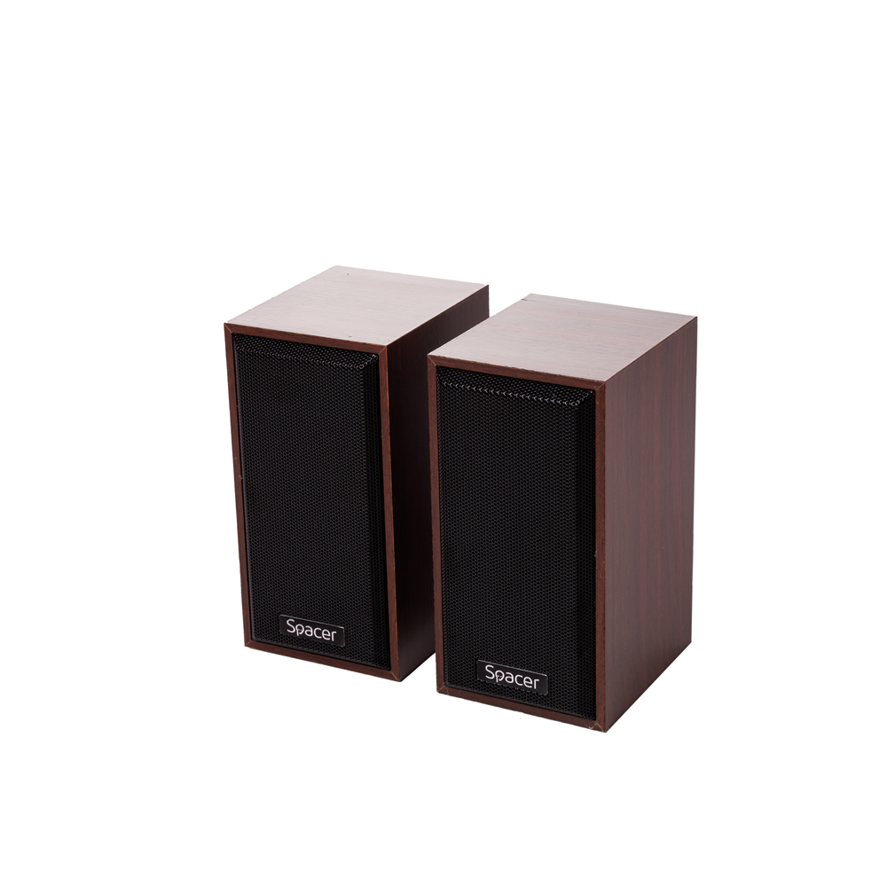 Boxe Spacer 2.0, RMS: 6W (2 x 3W), control volum, USB power, Wooden