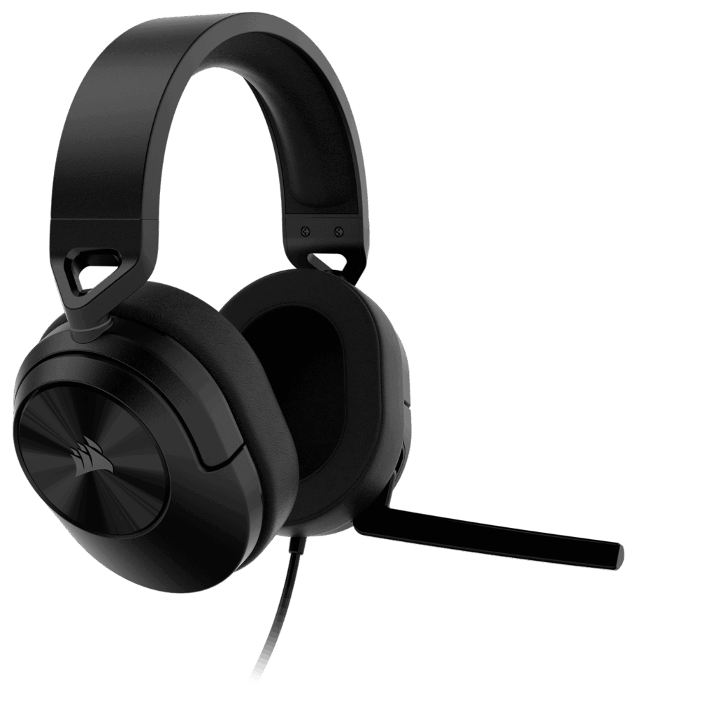 Casti gaming cu microfon Corsair HS55 Stereo, Negru Carbon