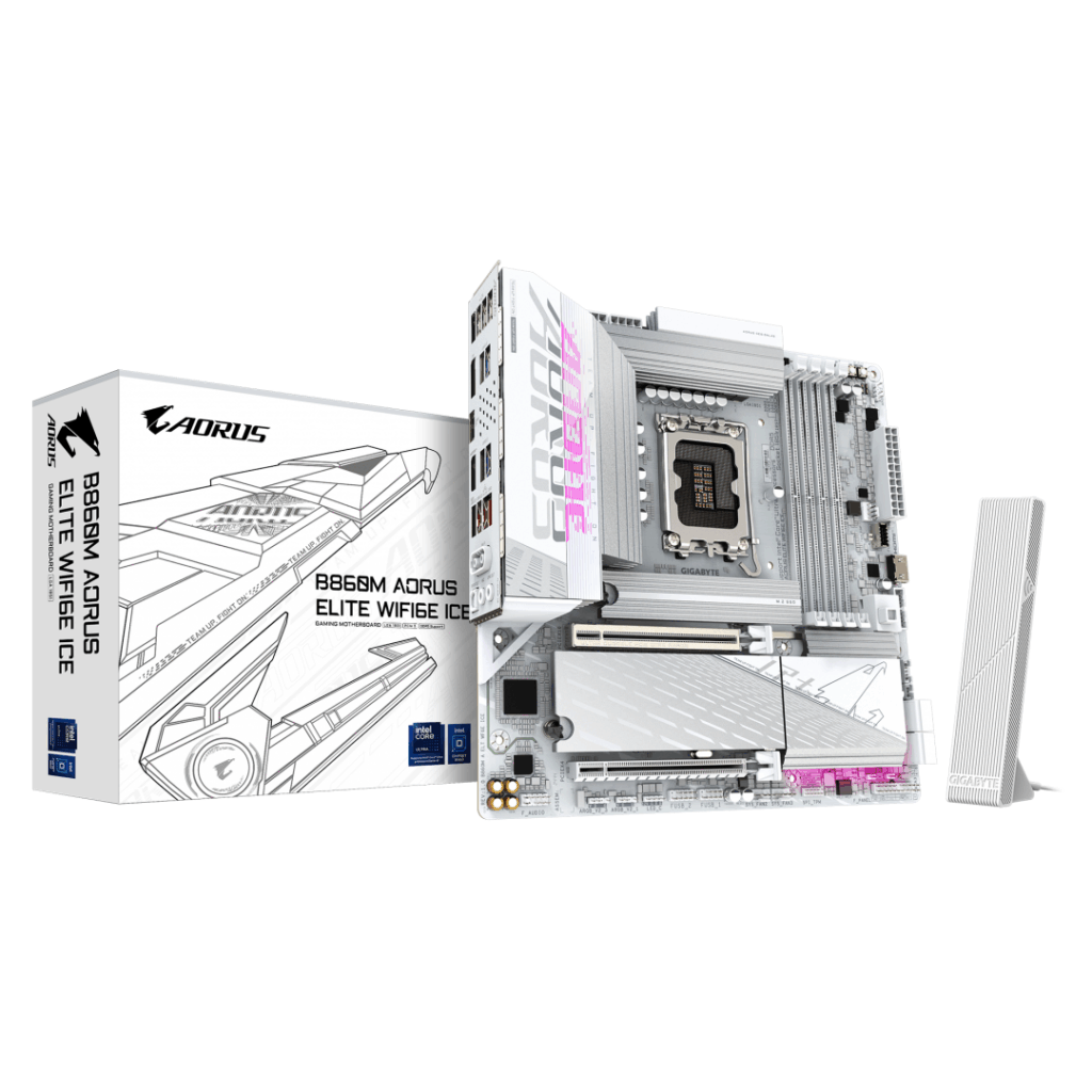 Placa de Baza GIGABYTE B860M AORUS ELITE WIFI6E ICE, Socket LGA1851