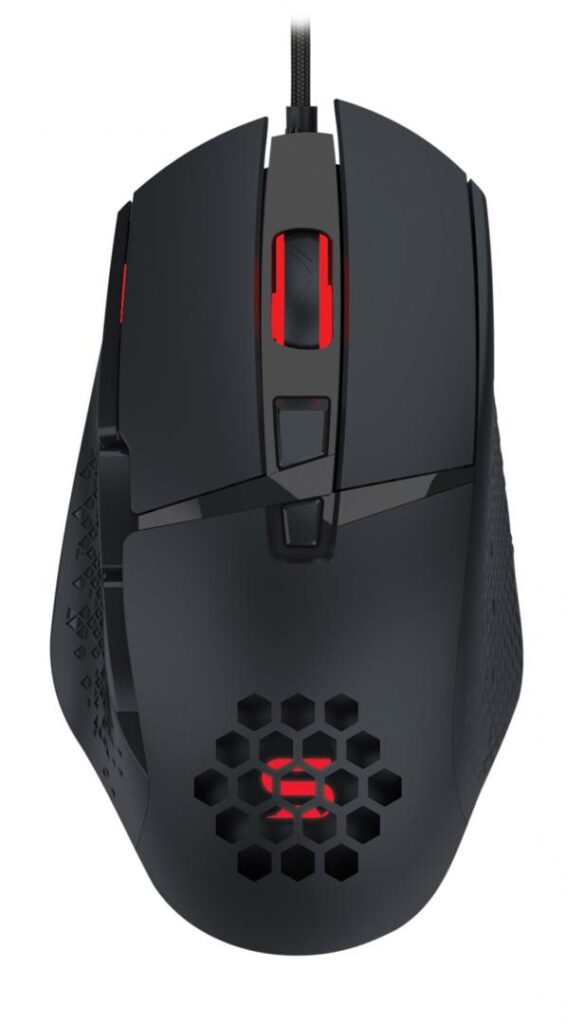 Mouse gaming Serioux Tobis, 6400dpi, 8 butoane, design ergonomic, negru