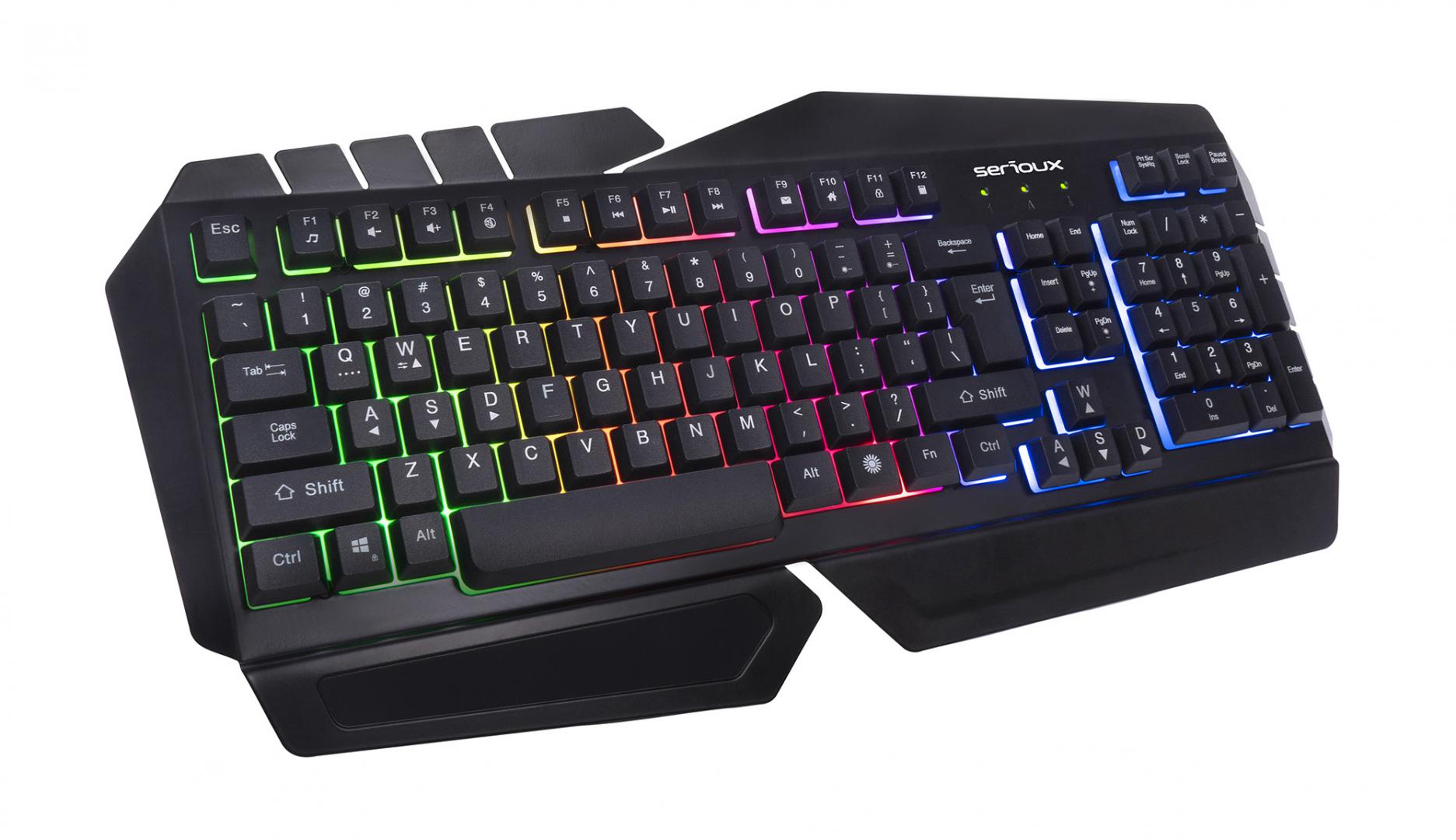 Tastatura gaming Andor, iluminare rainbow, carcasa metalica, design ergonomic, negru 2 Tastatura gaming Andor, iluminare rainbow, carcasa metalica, design ergonomic, negru - imagine 2
