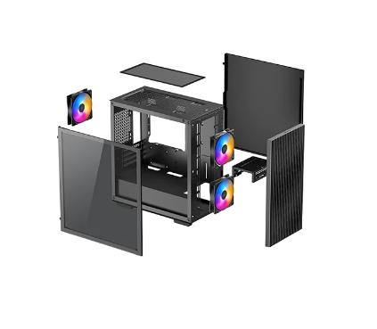 Carcasa DeepCool MATREXX 40 3FS, Mini Tower, fara sursa, mATX negru 3 Carcasa DeepCool MATREXX 40 3FS, Mini Tower, fara sursa, mATX negru - imagine 3