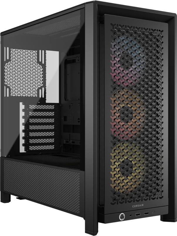 Carcasa Corsair FRAME 4000D RS ARGB Modular High Airflow, Mid-Tower, negru 4 Carcasa Corsair FRAME 4000D RS ARGB Modular High Airflow, Mid-Tower, negru - imagine 4