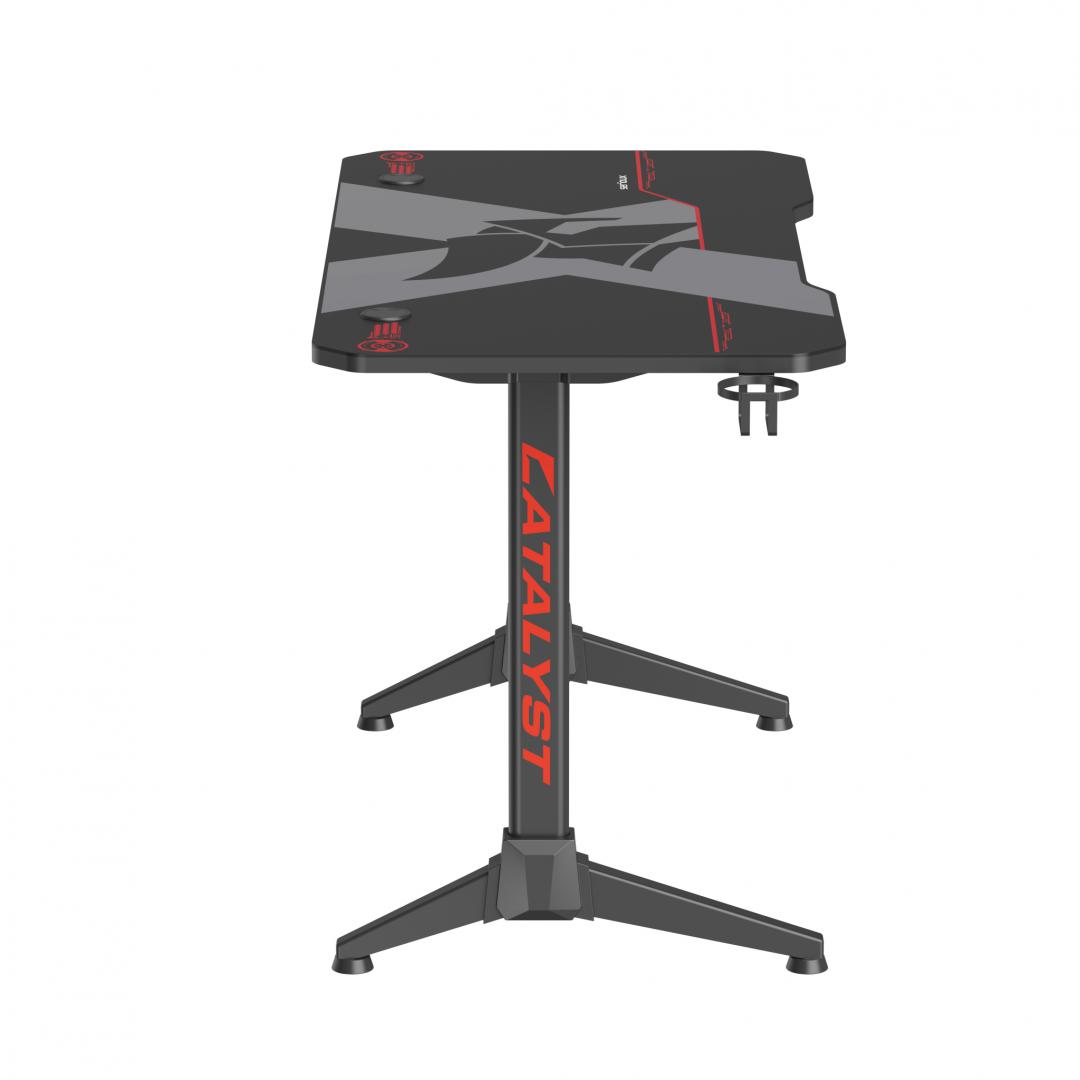 Birou Gaming Serioux Catalyst, 120x60x75 cm, Negru 4 Birou Gaming Serioux Catalyst, 120x60x75 cm, Negru - imagine 4