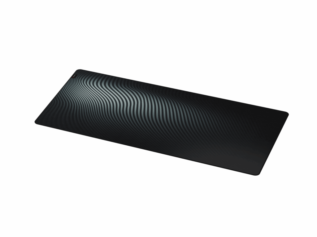 Mousepad Genesis Carbon 500 Maxi Ultra Wave, impermeabil, iluminare RGB, material cauciuc + material textil, dimensiuni 1100 x 450 x 2.5 mm, negru/gri