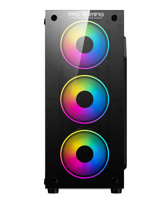 Carcasa PRO GAMING ELEMENT Mid Tower ARGB Negru 3 Carcasa PRO GAMING ELEMENT Mid Tower ARGB Negru - imagine 3