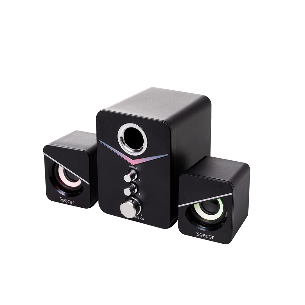 Boxe Spacer Gaming 2.1, RMS: 11W (2 x 3W + 5W), Negru