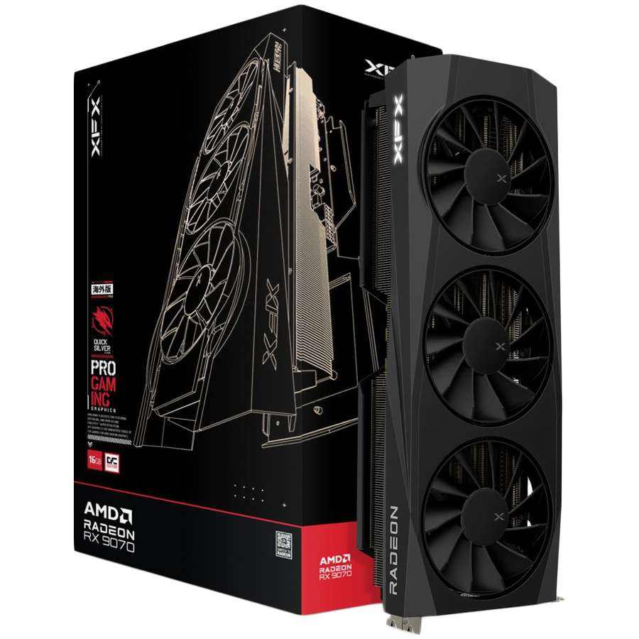 Placa video XFX QuickSilver AMD Radeon™ RX 9070 OC Gaming Edition, 16GB GDDR6, 256-bit