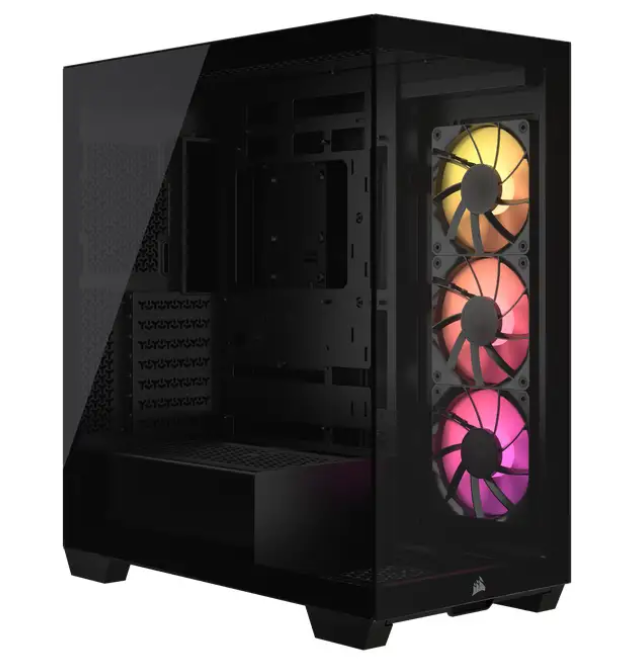 Carcasa Corsair 3500X ARGB Tempered Glass Mid-Tower, reverse connection compatible, negru