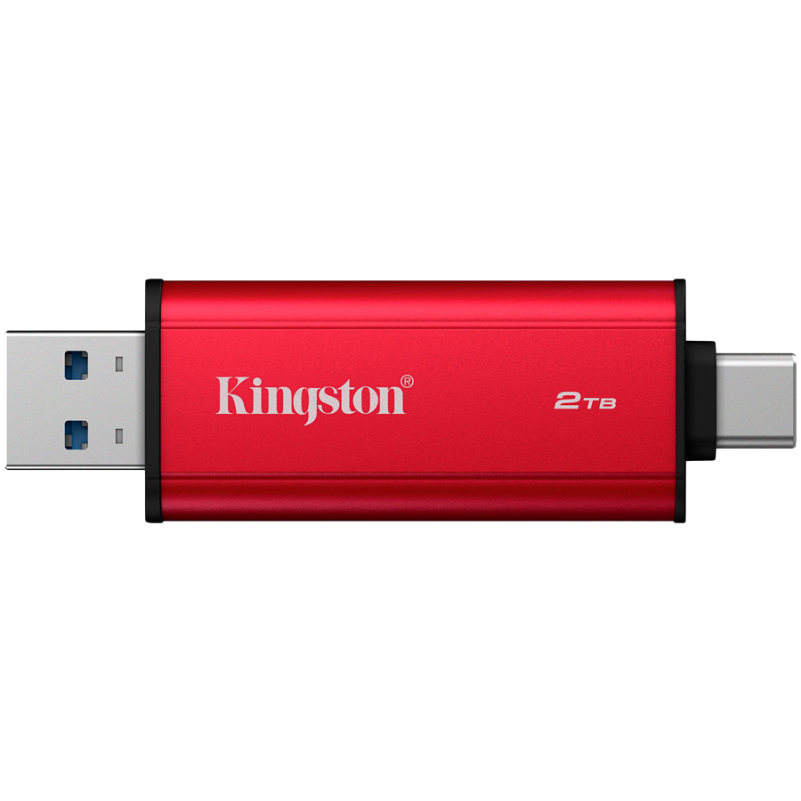 SSD extern 2TB Kingston Dual USB-A/C, 1050MB/s, negru, rosu 3 SSD extern 2TB Kingston Dual USB-A/C, 1050MB/s, negru, rosu - imagine 3