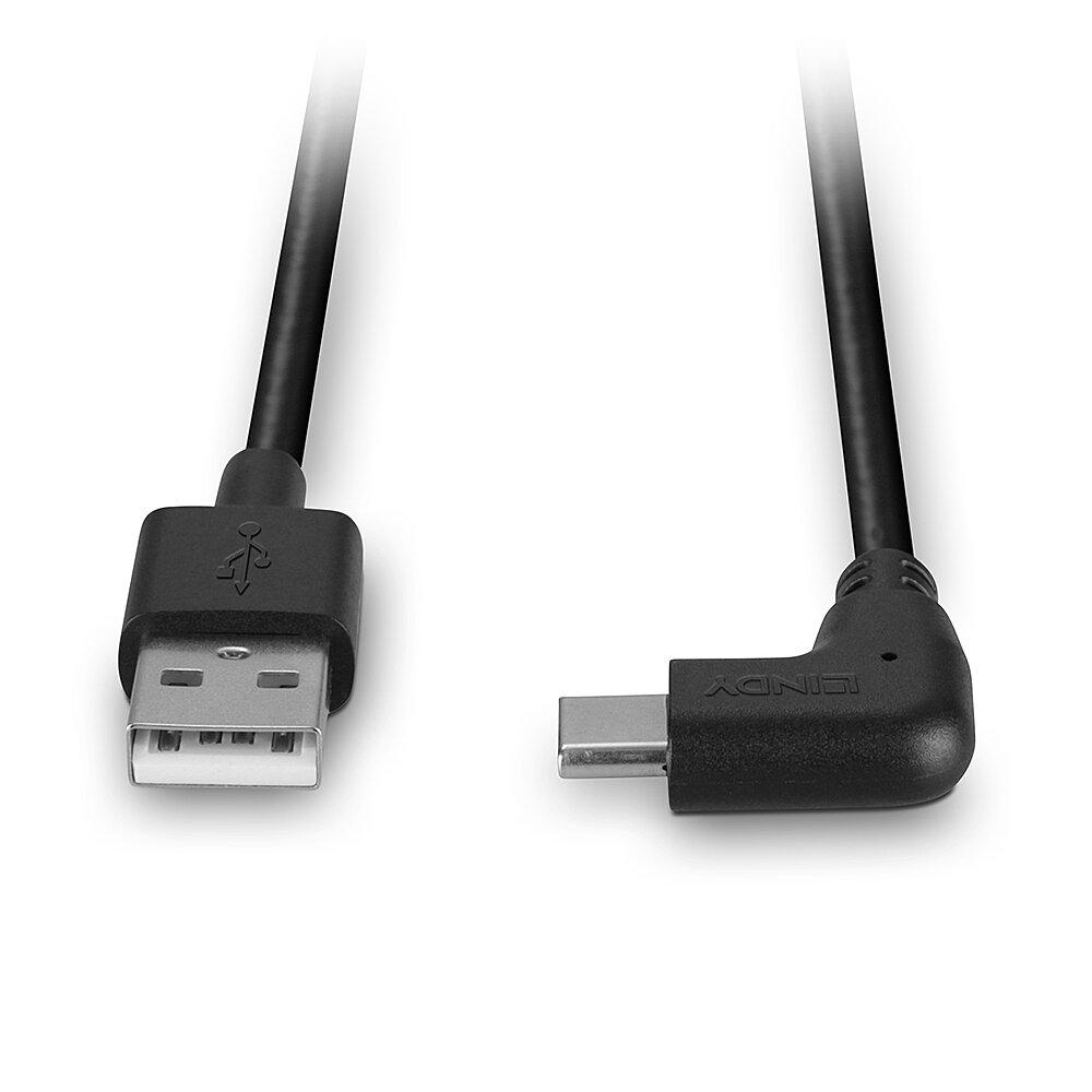 Cablu Lindy Usb C 2 90° 1M Negru 2 Cablu Lindy Usb C 2 90° 1M Negru - imagine 2
