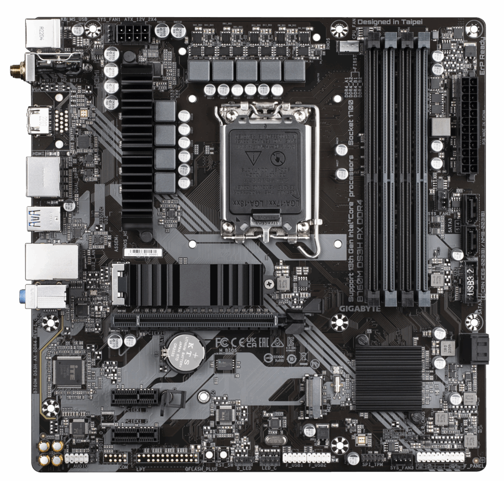 Placa de baza Gigabyte B760M DS3H AX DDR4, Socket 1700, WIFI 6