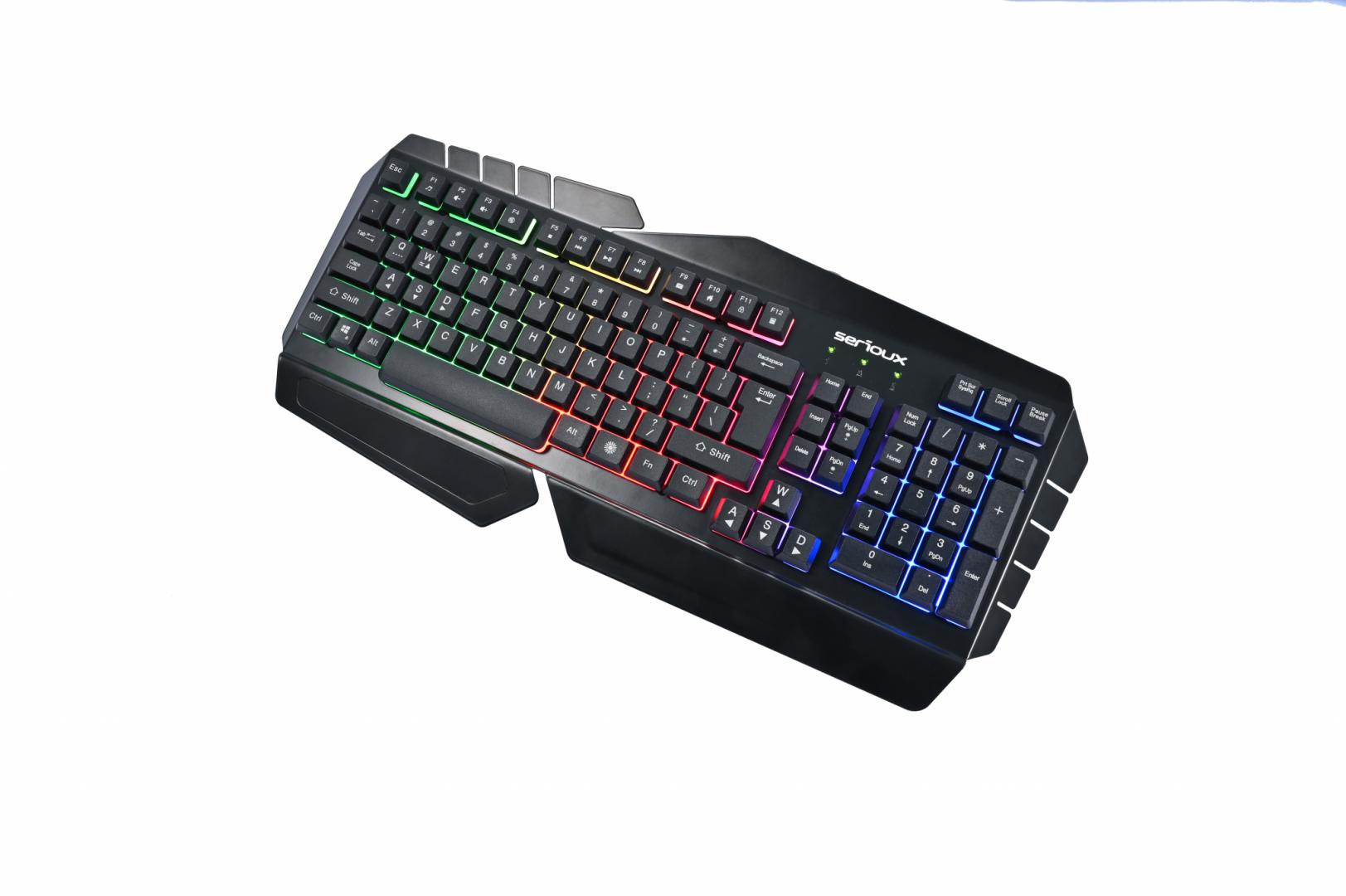 Tastatura gaming Andor, iluminare rainbow, carcasa metalica, design ergonomic, negru 3 Tastatura gaming Andor, iluminare rainbow, carcasa metalica, design ergonomic, negru - imagine 3