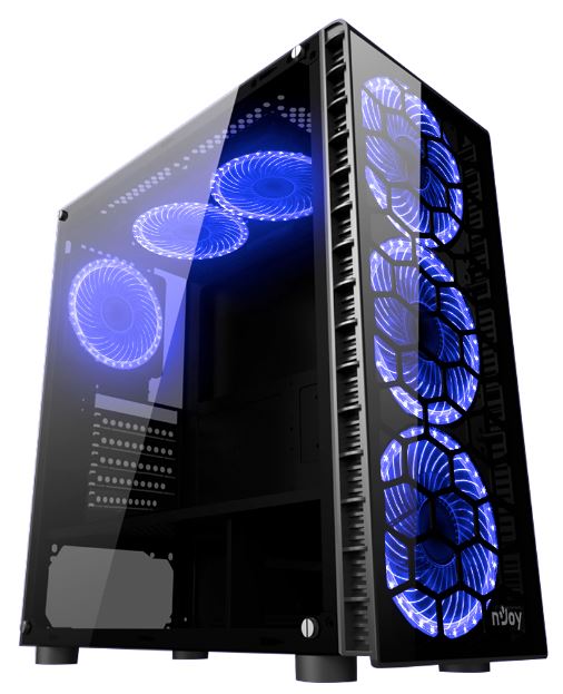 Carcasa nJOY VANGUARD, Middle Tower, fara sursa, ATX, Black