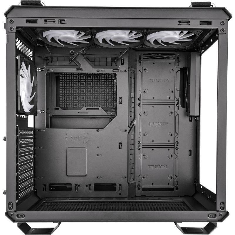 Carcasa Asus TUF Gaming GT502 PLUS aRGB Tempered Glass neagra, SECC Steel ATX Mid Tower, 4 ventilatoare incluse, fara sursa 4 Carcasa Asus TUF Gaming GT502 PLUS aRGB Tempered Glass neagra, SECC Steel ATX Mid Tower, 4 ventilatoare incluse, fara sursa - imagine 4