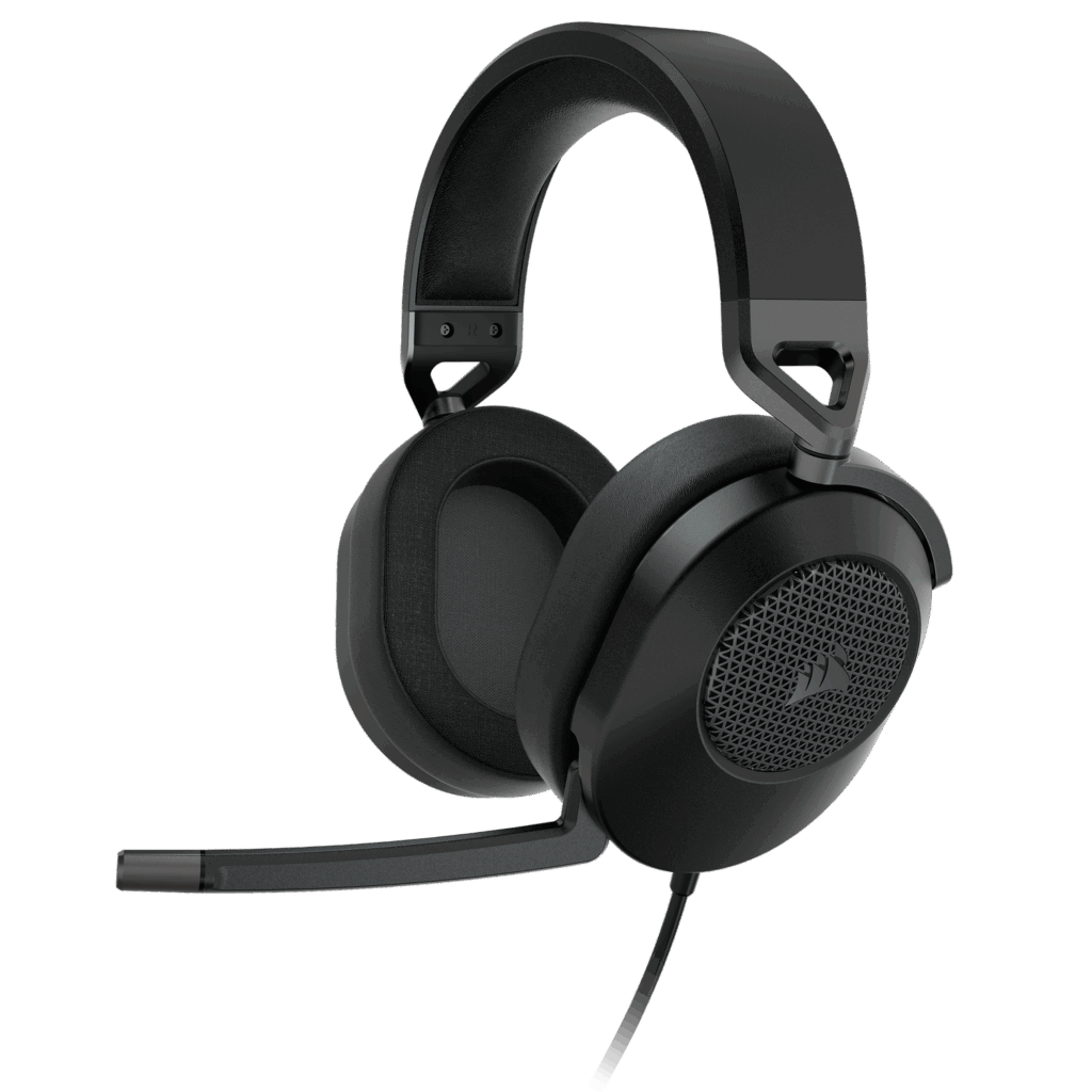 Casti gaming cu microfon Corsair HS65, Surround, Dobly Audio 7.1 Sound ID, conector USB & 3.5mm, Negru Carbon