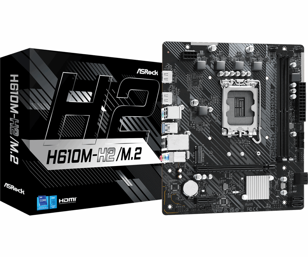 Placa de baza ASRock H610M-H2/M.2, LGA1700, 2xDDR4 , 64GB, Micro-ATX