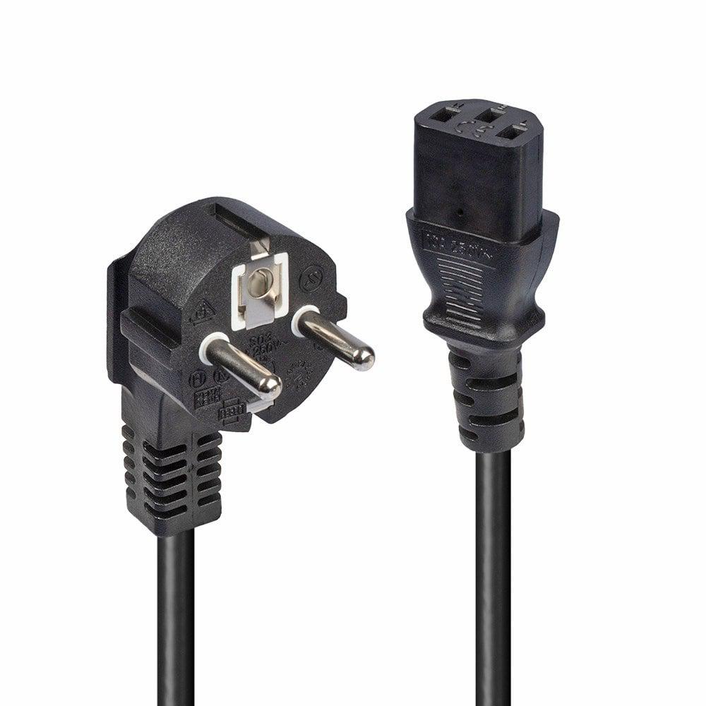 Cablu alimentare schuko Lindy IEC C13, 3m, negru, Schuko 2 Pin Plug to IEC C13