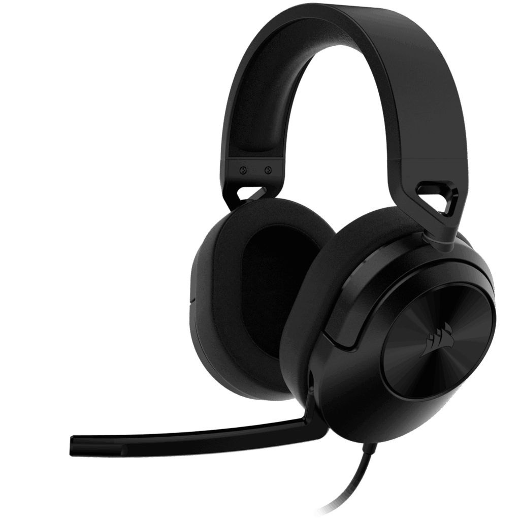 Casti gaming cu microfon Corsair HS55 Surround, Dolby Audio 7.1, conector USB & 3.5mm, Negru Carbon