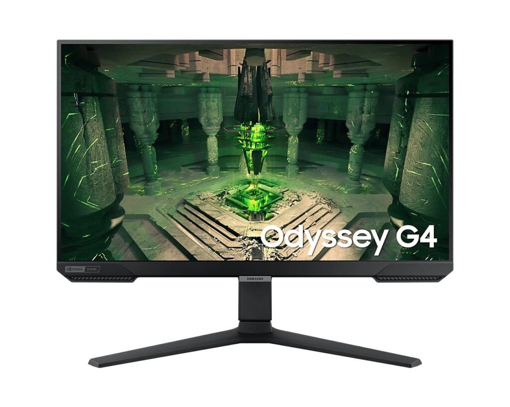 Monitor gaming LED IPS Samsung Odyssey G4 25″, Full HD, Display Port, 1ms, 240Hz, FreeSync Premium, G-Sync compatibil, Vesa, Negru