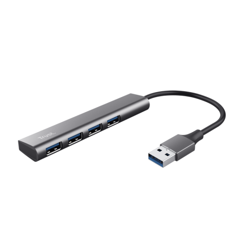 Hub USB Trust Halyx 4 porturi USB-A 5 Gbps, USB 3.2 gen1, Aluminiu