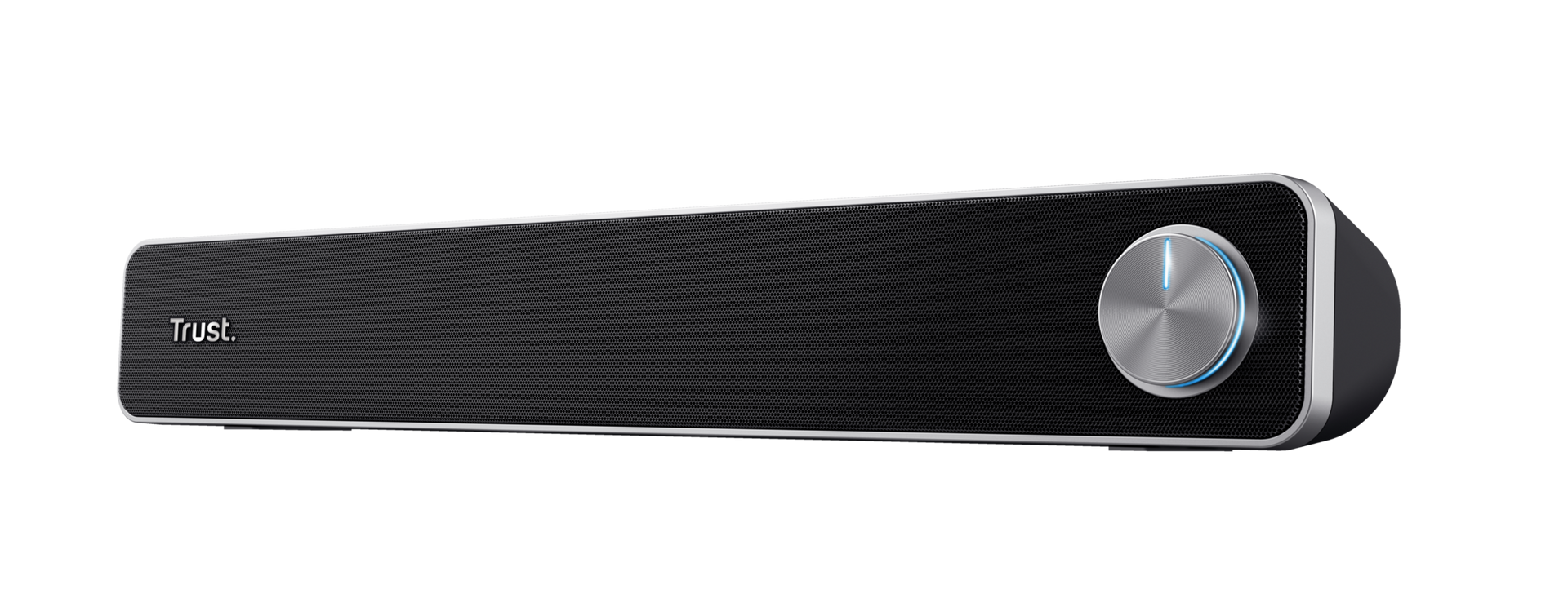 Soundbar PC Trust Arys, speaker pentru laptop, 12W, grila metalica, volum iluminat, Negru 1 Soundbar PC Trust Arys, speaker pentru laptop, 12W, grila metalica, volum iluminat, Negru