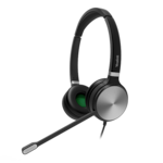 Casti duble Yealink YHS36, 1x RJ9, Quick Disconnect, Audio HD, Microfon, Birou/Centru de apeluri, Negru