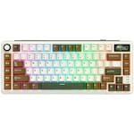Tastatura Gaming Royal Kludge RK-L75, Cream switch, iluminare RGB, Wired, Wireless 2.4Ghz, Bluetooth Multicolor