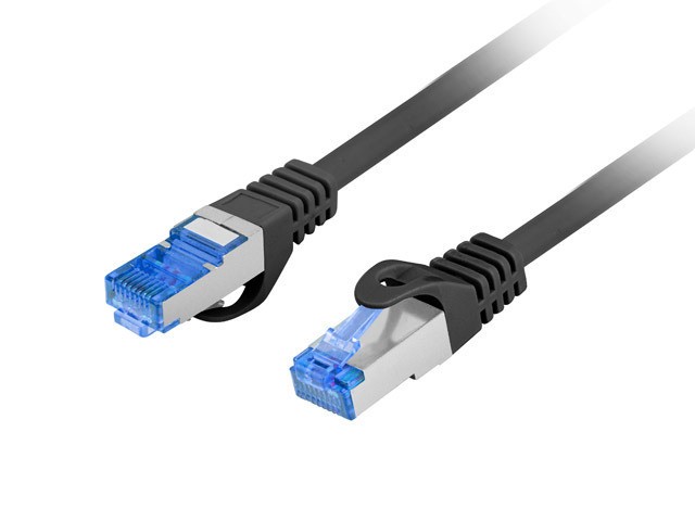 Cablu Ecranat Lanberg Cat 6A S/FTP LSZH RJ45 2m Negru - imagine 2