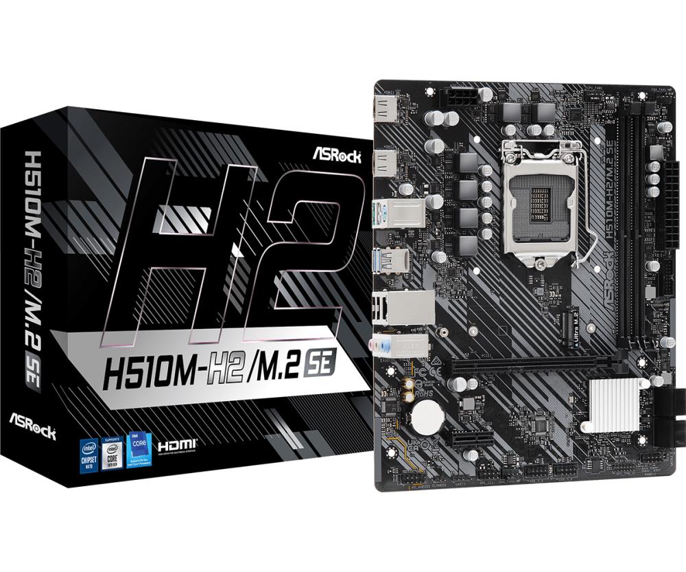 Placa de baza, ASRock, H510M-H2/M.2 SE, Micro ATX, Negru