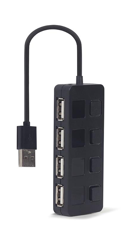 Hub USB Gembird 4 Port USB 2.0 Black