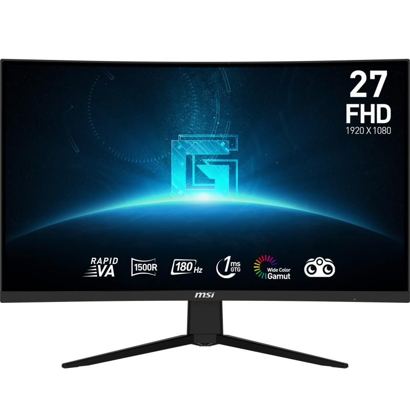 Monitor Gaming Curbat LED VA MSI G27C3F 27″, Full HD (1920×1080), 180Hz, 1ms GTG, AMD FreeSync™ Premium, 1500R, Night VIsion, 2x HDMI, DislayPort, Pivot, VESA, negru