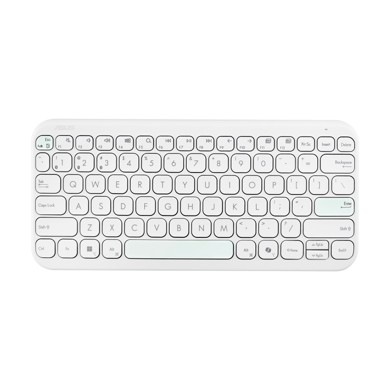 Tastatura ASUS KW100, Bluetooth Alb