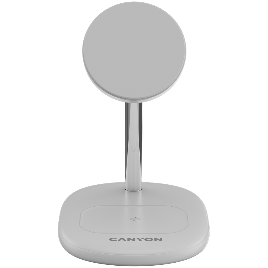 Statie de incarcare CANYON, WCS-205 Qi2, 15 W, 2 in 1, fara fir, alb 2 Statie de incarcare CANYON, WCS-205 Qi2, 15 W, 2 in 1, fara fir, alb - imagine 2