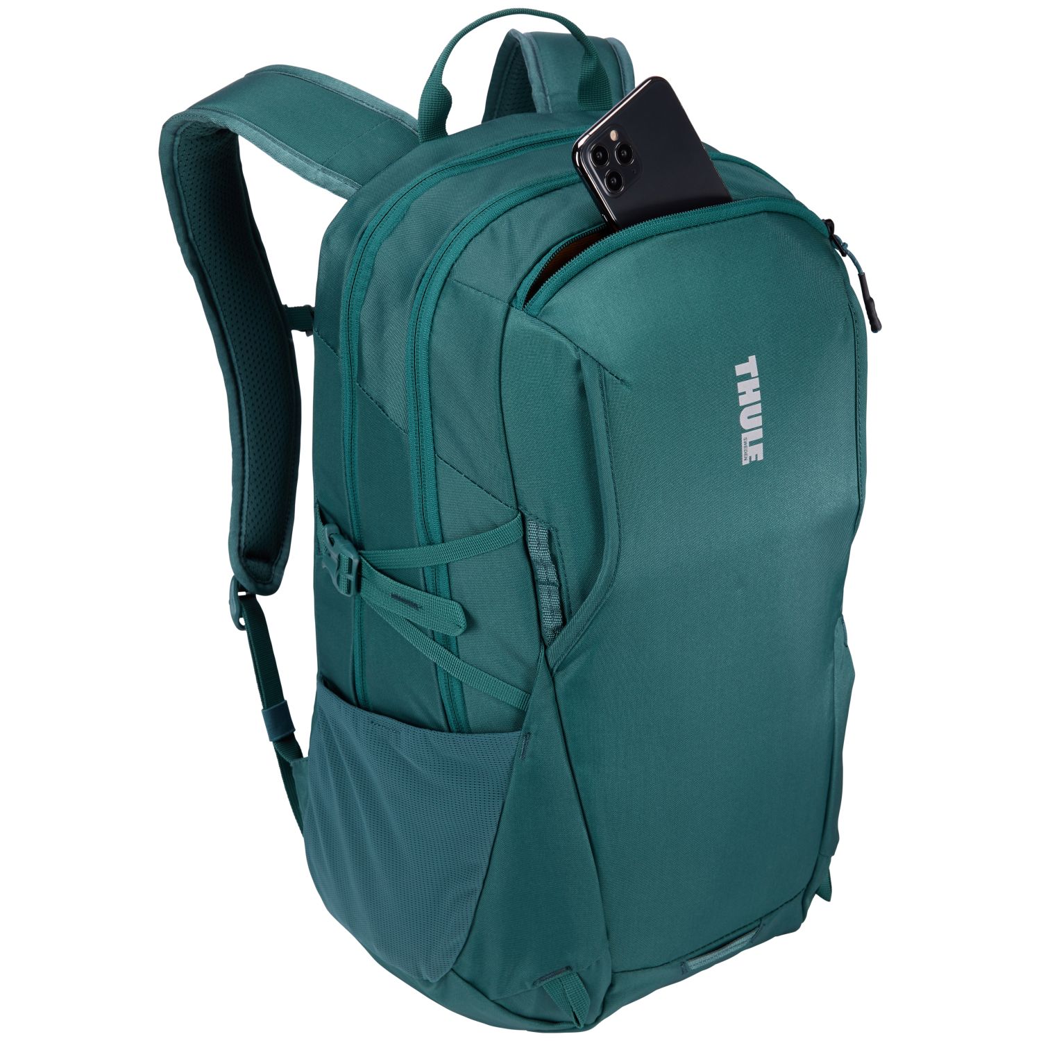 Rucsac Thule Enroute, 26 l, pentru notebook de max. 15.6 inch, 2 compartimente, buzunar lateral x 2, waterproof, nylon, verde 2 Rucsac Thule Enroute, 26 l, pentru notebook de max. 15.6 inch, 2 compartimente, buzunar lateral x 2, waterproof, nylon, verde - imagine 2