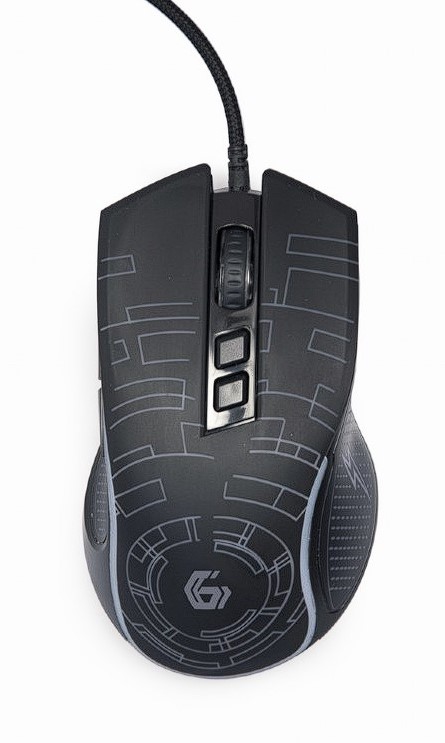 Mouse gaming, Gembird 3600 dpi, iluminare, 1.5m, Negru, MUSG-RGB-01