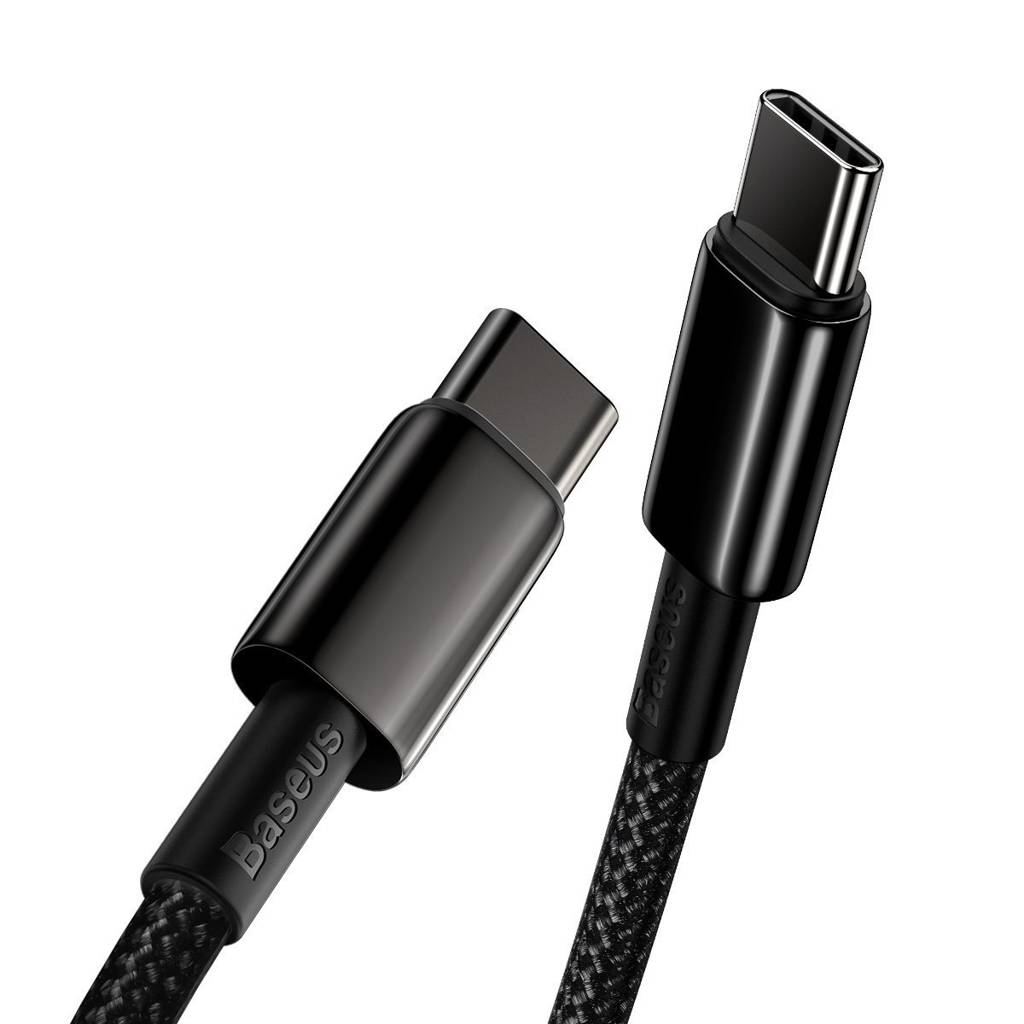 Cablu Date si Incarcare Baseus USB Type-C la USB Type-C, 1 m, 100 W, 5 A, CATWJ-01, Negru 3 Cablu Date si Incarcare Baseus USB Type-C la USB Type-C, 1 m, 100 W, 5 A, CATWJ-01, Negru - imagine 3