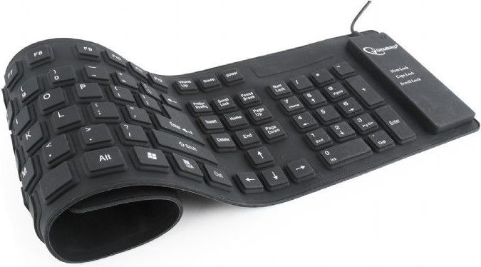 Tastatura Gembird KB-109F-B Flexibila, microUSB, Negru